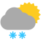 Pluie avec particules de poussière, ciel nuageux