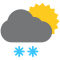 Pluie verglaçante, ciel variable