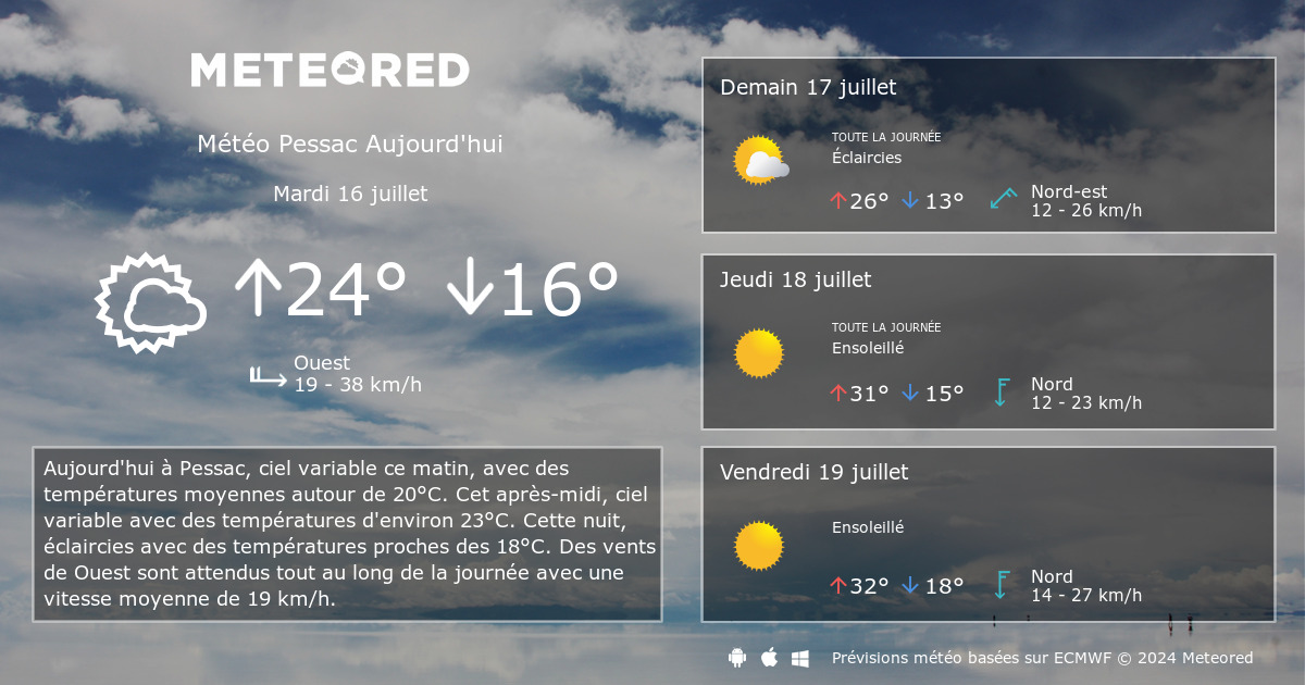 Météo à Bordeaux : prévisions Météo pour aujourd'hui dimanche 4