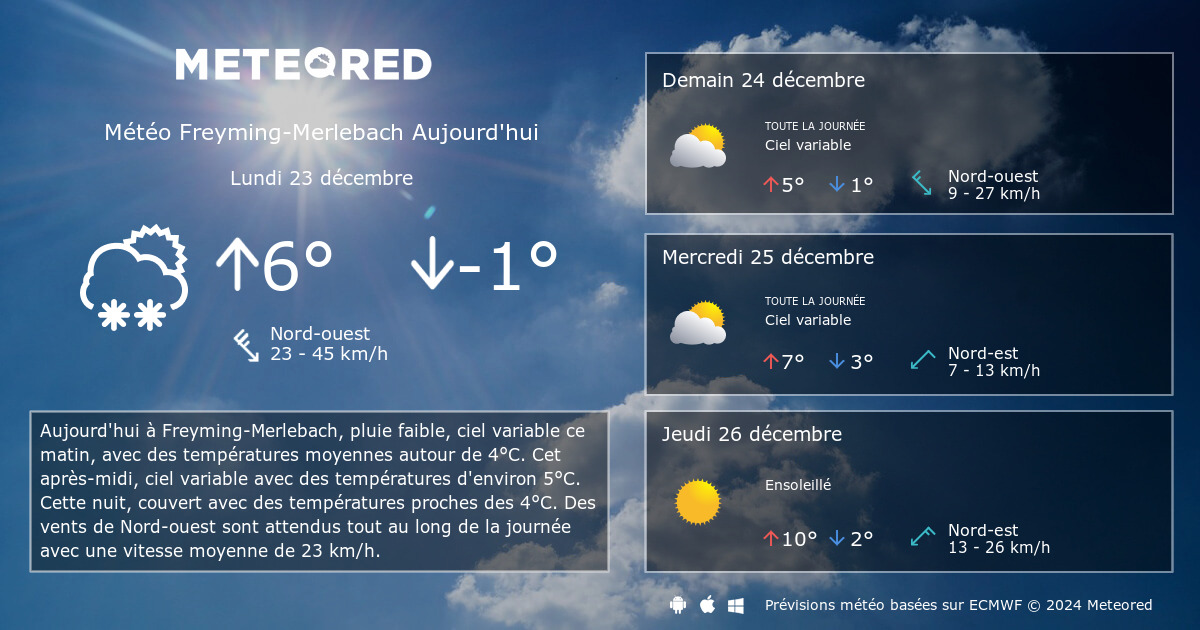 Météo Freyming-Merlebach 8 - 14 Jours - Tameteo.com | Meteored