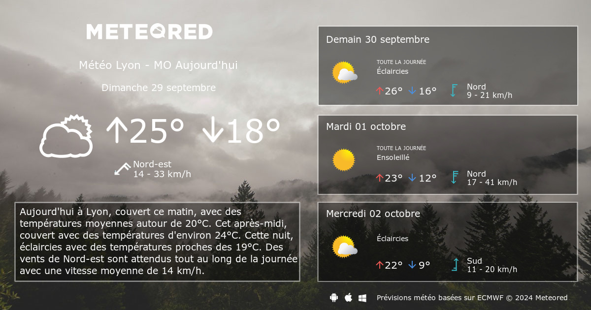 Meteo Lyon Mo Heure Par Heure Tameteo Com Meteored